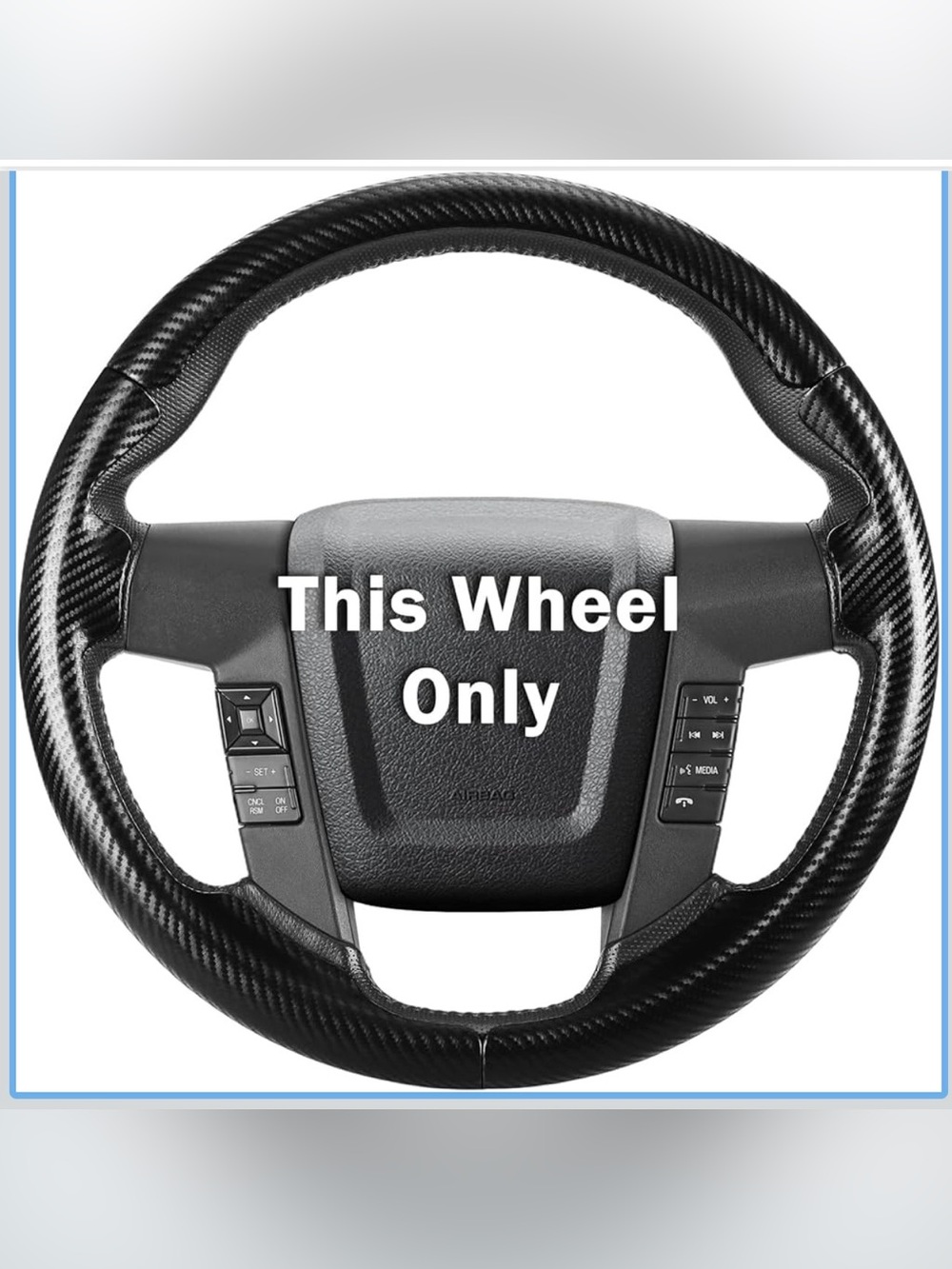 Steering Wheel Cover for Ford F150 2009-2014/ Ford Expedition 2015-2017  (Black)